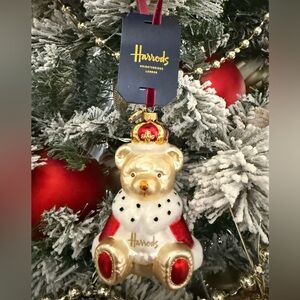 Harrods London Royal Bear Christmas Ornament